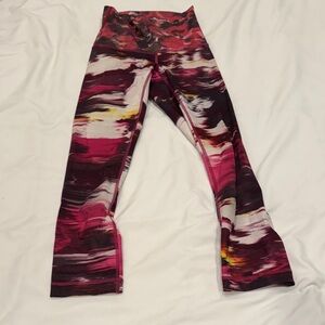 Lululemon Athletica Red and Pink Patterned Leggings